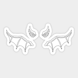 White bat Sticker